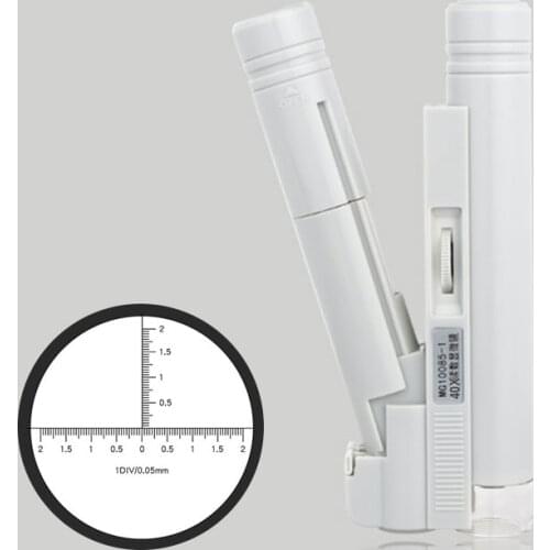 40 80 100 150X Pocket Mini Microscope Illuminated Portable Magnifier Jewelry Loup Reading Scale Magnifying Glass with Led Lights