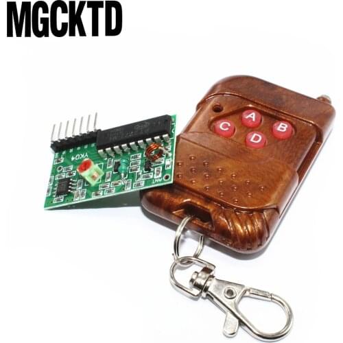 10sets/lot 2262/2272 Four Ways Wireless Remote Control Kit,M4 the lock Receiver with 4 Keys Wireless Remote Control