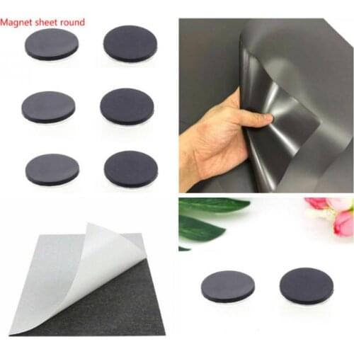 Round Magnetic Discs Sticker/A4 Magnet Sheets Black Magnetic Mats for Refrigerator Photo and Picture Cutting Die Craft Magnets M