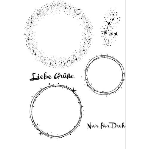 Round background Transparent Silicone Stamp Seal for DIY scrapbooking photo album Decorative clear stamps A557