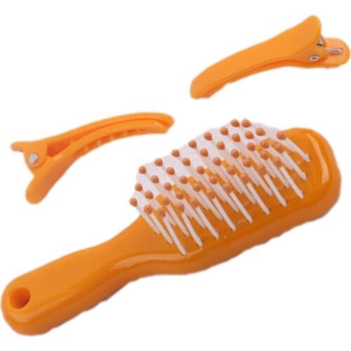 New Arrival Yellow Curly Hair Combs Hairpin Hair and 2pcs,Doll Accessories Suitable For 18 Inch Doll N424