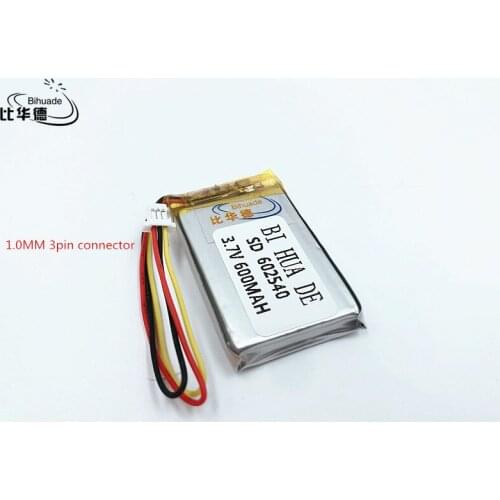 Li-po 5pcs 602540 3.7V 600mAh Rechargeable li-Polymer Li-ion Battery For 358 388 portable set-top box DVR MP3 toys
