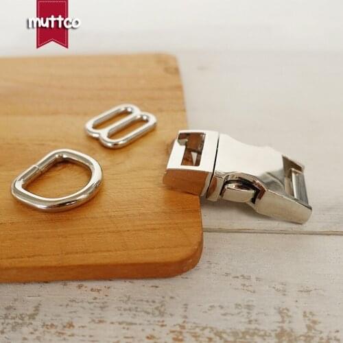 Metal buckle+adjust buckle+D ring)DIY Dog Collar Silver Accessories 1.5cm diy metal buckle zinc alloy adjust buckle