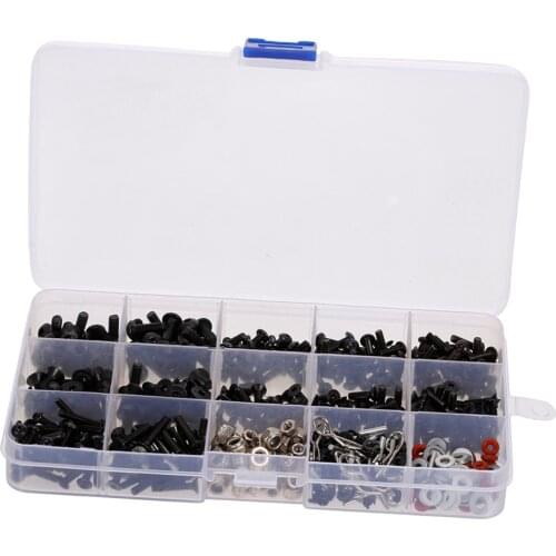 Metal DIY RC Car Screw Kit Tool Assortment Set for HSP 1:10 RC Trucks Crawler Model Car Replacement Parts