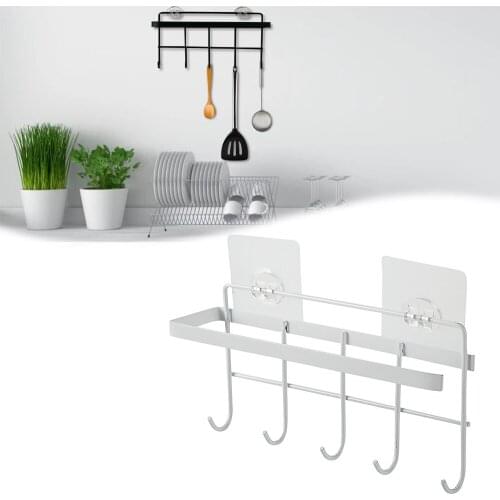 Wall Mounted Tissue Holder Bathroom Shelves Storage Rack Holder with Suction Cup No Drilling Organizer For Kitchen Bathroom