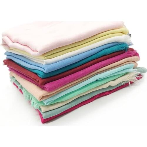 New Cotton Plain Voile Instant Scarf Ladies Muslim Wrap Oversized Hijab Head Scarves All Seasons Lightweight Women Gauze Shawls