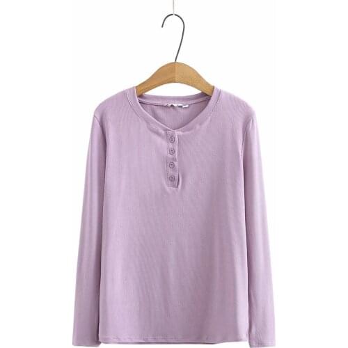 Solid yellow black blue violet button women Elasticitye blouse 2021 new plus size casual ladies spring autumn shirts female tops