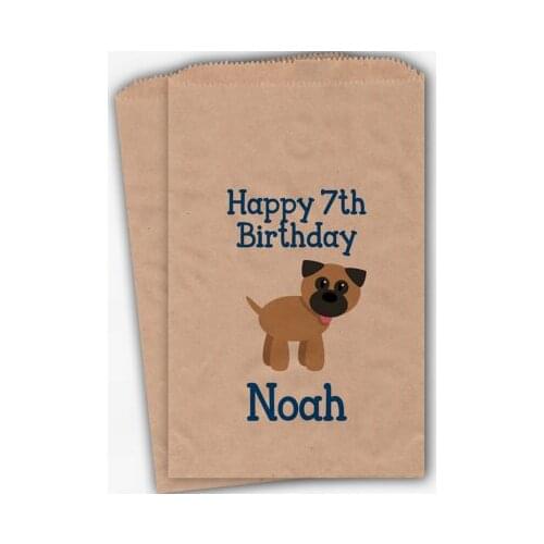 Personalized pet Puppy Birthday popcorn candy Buffet lolly bags Baby Shower Bakery Cookie goody gift Favorspackets