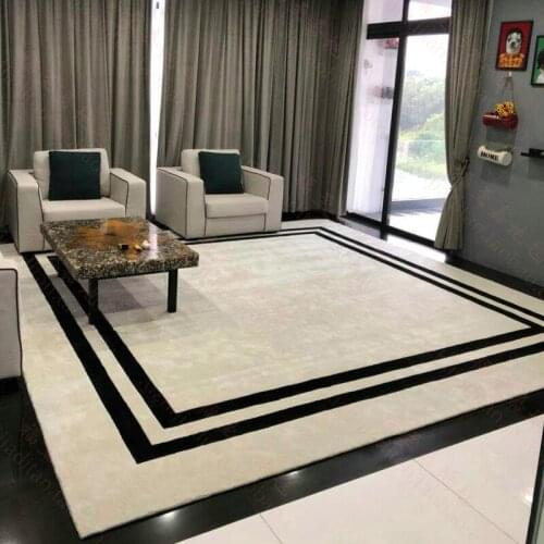 Custom Simple Acrylic Carpet Modern Living Room Rug Living Room Coffee Table Bedroom Handmade Carpet Carpets for Living Room