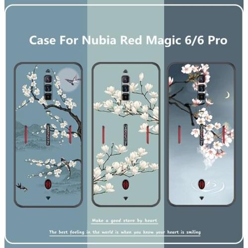 Cartoon Fish and Cat Case For ZTE Nubia Red Magic 6 NX669J/6 Pro,TPU Painted Mobile Phone Shell Lovely Color Case.8 Colors