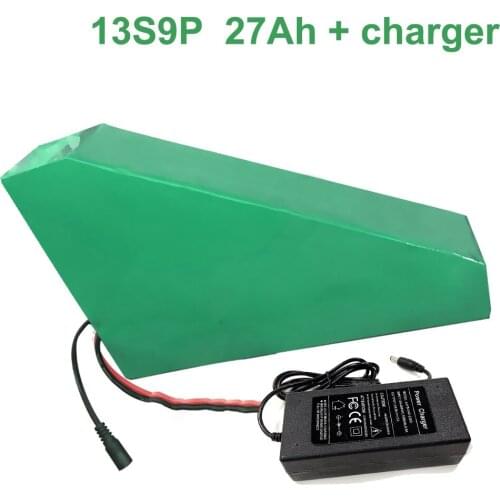 With charger 48V 27Ah 13S9P 18650 Li-ion Battery Pack E-Bike Ebike electric bicycle 330*310*200*70*70*45mm