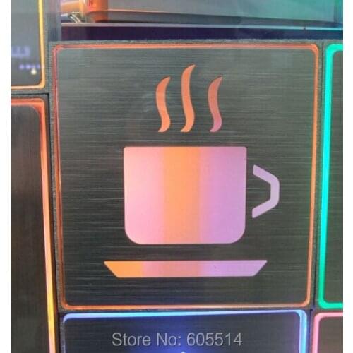 [Seven Neon]Free shipping 48sets 110*110*30mm square shape led singnal light led indicator for coffe signal