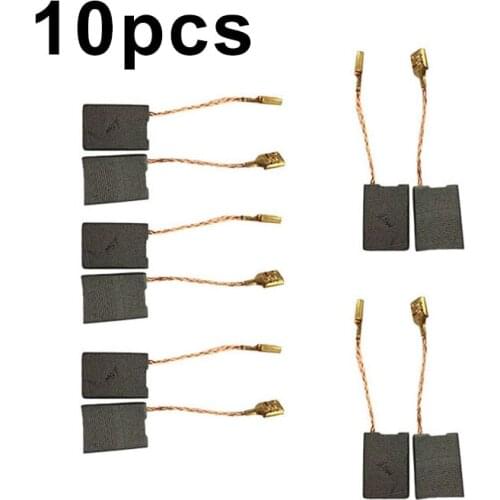 10 Pcs Carbon Brushes Various Electric Motor Parts 6.3×16×22mm For Bosch GWS 20-230 H Angle Grinder Accessories
