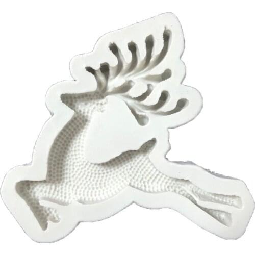 Christmas Elk Deer Silicone Molds Cupcake Fondant Cake Decorating Tools Soap Candle Mold Gumpaste Chocolate Cake Baking Moulds