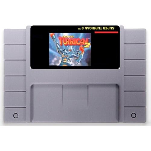 Super Turrican II 16 bit Big 46 pins Gray Game Card For NTSC Game Player USA Version