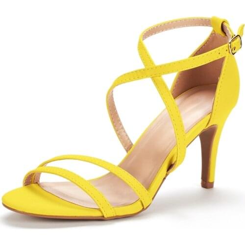 New Women Pumps Fashion Summer Sexy 8cm Open Toe Ankle Straps Sandals Thin High Heels Party Dress Women Wedding Shoes