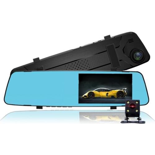 UNCOM DVR Dash Cam Rearview Mirror Driving Recorder 4.5IPS HD Screen Dual Lens Starlight Night Vision