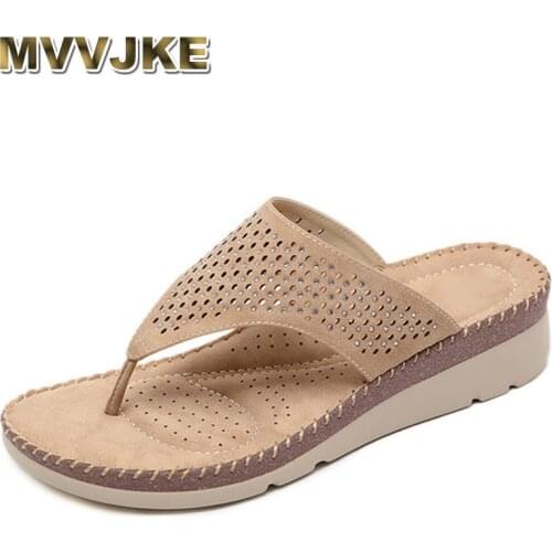 MVVJKE Fashion Sandals Women Casual Flip Flops Slippers 2021 New Women Shoes Bohemian Sandals Large Size Comfortable Sandals
