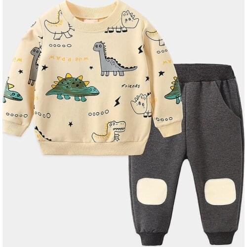 ZWF845 Spring Autumn Baby Boys Clothing Sets Fashion Children Tracksuit For Kids Outfit Kids T-Shirt+Pant 2Pcs Sportswear