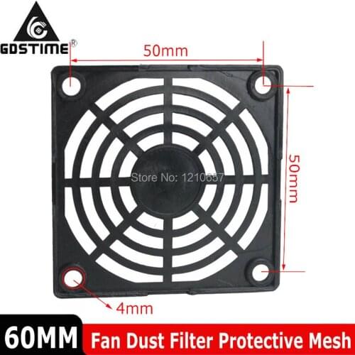 100PCS/LOT Gdstime 6cm Computer Mesh Plastic PC Fan Dust Filter Dustproof Protetive Net Case Cover 60mm