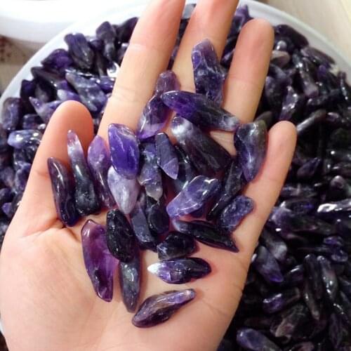 50g Natural Rough Amethyst Purple Quartz Crystal Stone Women Jewelry DIY Accessories Home Garden Decoration