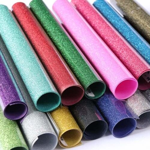 50 x 20cm Iron on transfer Glitter HTV printable heat transfer for clothes vinyl T shirts hat bag transfer paper press sticker