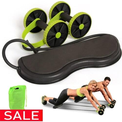 AB Wheels Roller Stretch Elastic Abdominal Resistance Pull Rope Tool AB roller for Abdominal muscle trainer exercise