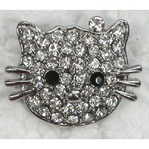 12pcs/lot Wholesale Fashion Rhinestone Kitten Pin brooches C101872