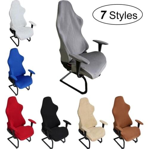 Computer Game Chair Thickened Protective Cover Stretch Home Gaming Chair Cover Black Anti-dust Easy-to-clean Chair Cover