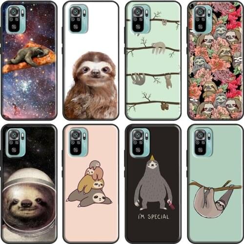 Sloth Stack Case For Xiaomi Redmi Note 10 9 8 Pro 9S 8T Soft Cover For Redmi 9 9A 9C 9T 8A K40 Funda