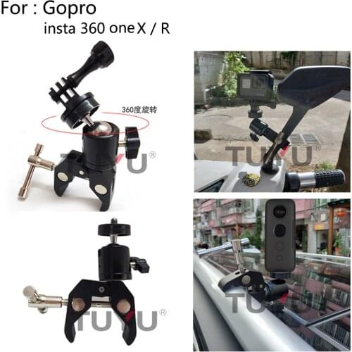 TUYU for insta 360 Camera Bicycle Mount Bike Motorcycle Bracket Holder Support for GoPro insta 360 one X R Skeleton Frame Stand