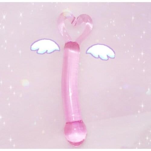 Heart shape ring Pyrex Glass Dildo Crystal fake penis anal butt plug prostate sex toys for women masturbation,dildo sex products