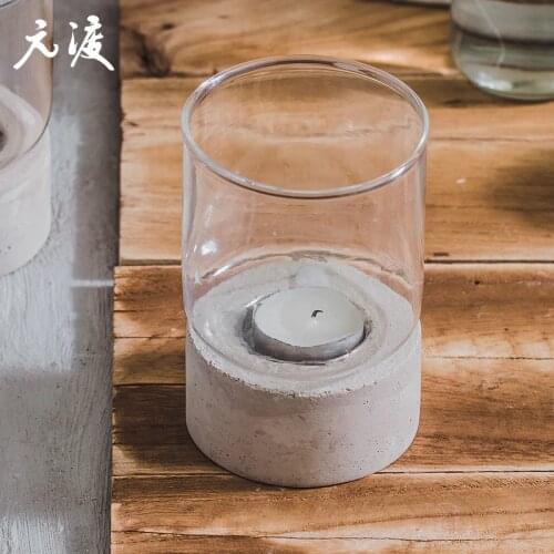 Europe Style Creativity Candle Holder Vintage Ore Glass Candle Holder Simple Kerzen Wedding Decoration Table Centerpieces WB50ZT