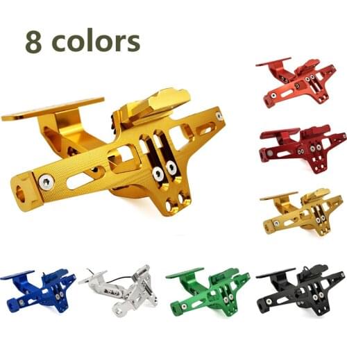 Motorcycle Adjustable Angle License Plate Holder Bracket CNC Aluminum For Yamaha XMAX 250 400 300 VMAX 1700 1200 125 Tenere 700