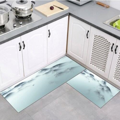 Forest And Fog Kitchen Carpet Living Room Balcony Bathroom Anti-Slip Area Rug Doormat Hallway Bath Mat Entrance Decoration