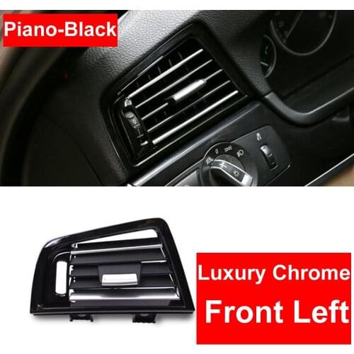 LHD Left Hand Drive Piano-Black Front Left Wind Air Conditioning Vent Grill Outlet Panel Chrome Plate For BMW 5 Series F10 F18