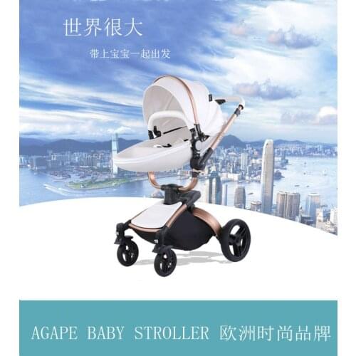 Fashion Baby Stroller 3 In 1 Tricycle Baby Walker High Landscape Stroller Folding Strollers Baby Trolley Kinderwagen Poussette