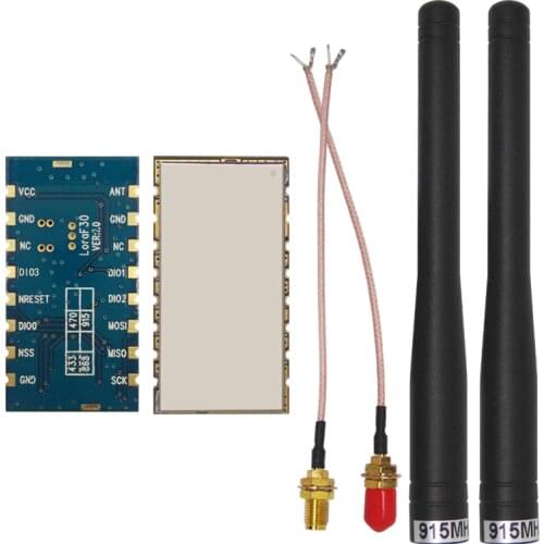 2pcs/lot 27dBm sx1276 LoRa Module Lora1276F30, Small size 6Km 915MHz high power 500mW long range RF transmitter receiver