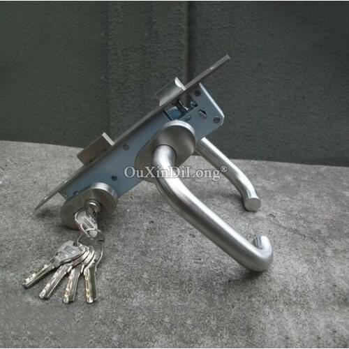 Top Designed Stainless Steel Door Handle Lock European Narrow Mortise Door Lock set Aluminum Alloy Door Lever Handle Lock w Keys