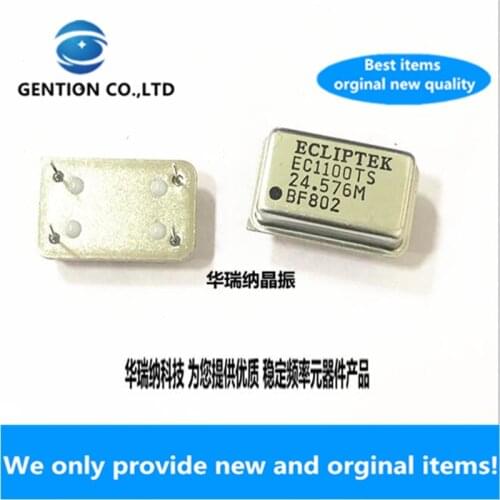 10pcs 100% new and orginal ECLIPTEK EC1100TS Rectangular in line active crystal oscillator DIP-4 24.576M 24.576MHZ