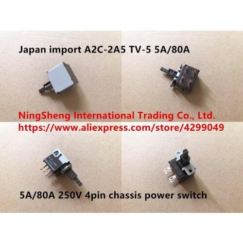 Original new 100% A2C-2A5 TV-5 5A/80A 250V 4pin chassis power switch