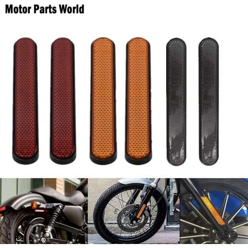 Motorcycle Front Fork Reflector Sticker Saddlebag Latch Lower Legs Safety Warning For Harley Sportster XL Touring Dyna Softail