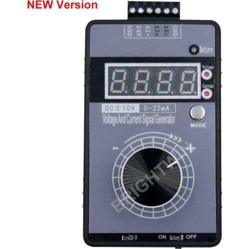 Portable 0-5V 0-10V 4-20mA Generator with LED Display High Precision Adjustable DC Current Voltage Signal Generator No Battery