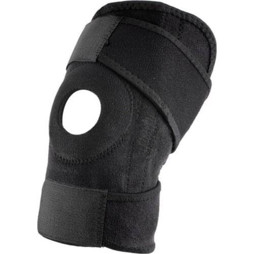 Knee Brace Support Sleeve Adjustable Open Patella Stabilizer Protector Nylon Wrap for Arthritis Meniscus Tear ACL Running Basket