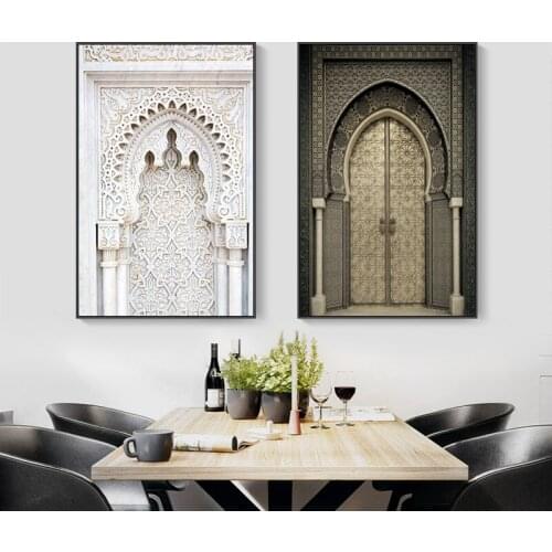 Light Luxury Euro-American Architecture Photography style Wall Art Posters Classic Canvas Painting for Living Room Bedroom Deco