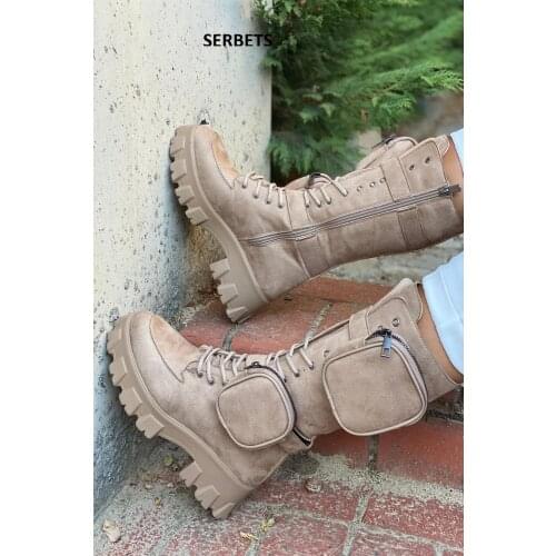 Женские высокие ботинки ŞERBETS China At AliExpress