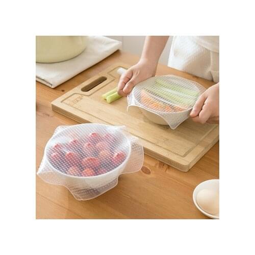 Silicone Stretch Lids Reusable Airtight Food Wrap Covers Keeping Fresh Seal Bowl Stretchy Wrap Cover Kitchen Cookware
