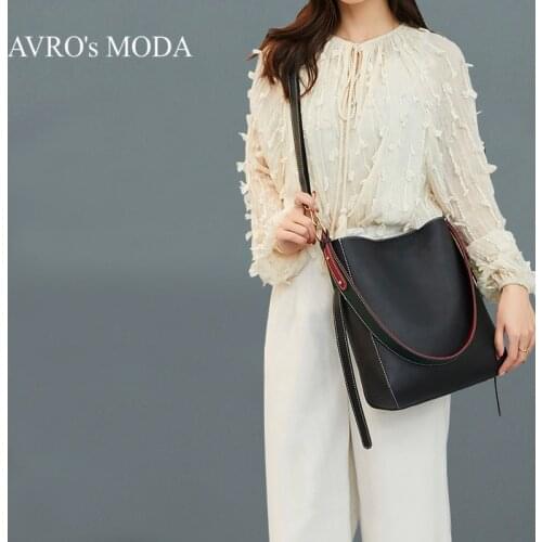 AVROs MODA Fashion Casual Handbags Women Shoulder Pu Leather Bags Ladies Designer Retro Crossbody Female Messenger Bucket Bag