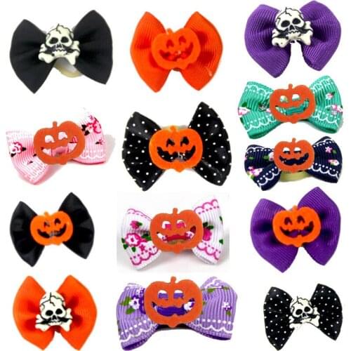 10 Pieces/lot Cute Pet Dog Bows Ball Hair Accessories Grooming Puppy Hair Accessories with Rubber Bands Pet Headwear