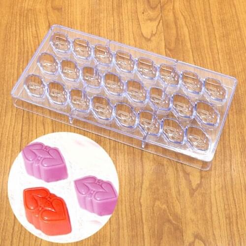 24 Double Heart Arrow Polycarbonate PC Chocolate Mold 3D Lollipop Fondant Candy Cake Molds Kitchen Baking Pastry Tools